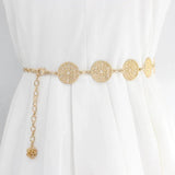 Metal Leaves Chain Belt Chunky Fringes Belts Hip