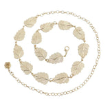 Metal Leaves Chain Belt Chunky Fringes Belts Hip