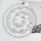 Metal Leaves Chain Belt Chunky Fringes Belts Hip