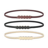 Metallic Multicolour Geometric Pattern Belt for Women