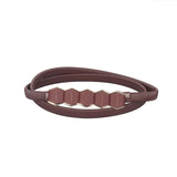 Metallic Multicolour Geometric Pattern Belt for Women