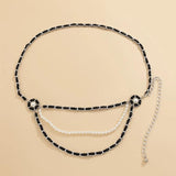Ethnic Style Pearl Waist Chain Sexy Body Chain