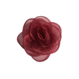 10 Snow Gauze Rose Heads 3D Camellia Hair Accessories DIY Material