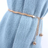 Metal Chain Belts for Women Dress Hip Corset Strap Ladies Waistband