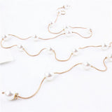 Vintage Metal Waist Chain Pearl Belt for Women Wedding Accessories