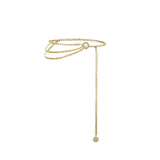 Women Waist Chain Belt Silver Body Waistbands Ladies Thin Chain Accessories