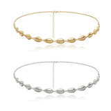 Women Alloy Chain Belt Silver Shell Waist Chains Dress Jewelry Chain