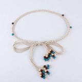 Handwoven Braided Waist Belt for Women Ethnic Waistband Corset Chain