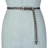 H9836 Metal Thin Waist Chain Women Belt Vintage High All-match Waistband