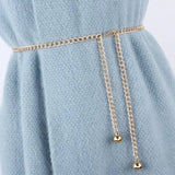 Metal Waist Chain Belt Hip Hop Corset Belt Tassel Waistband Strap