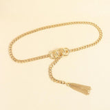 Vintage Fringe Waist Chain Metal Belt Women's Accessory