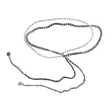 High-end Women's Waist Belt with Pearl Detailing