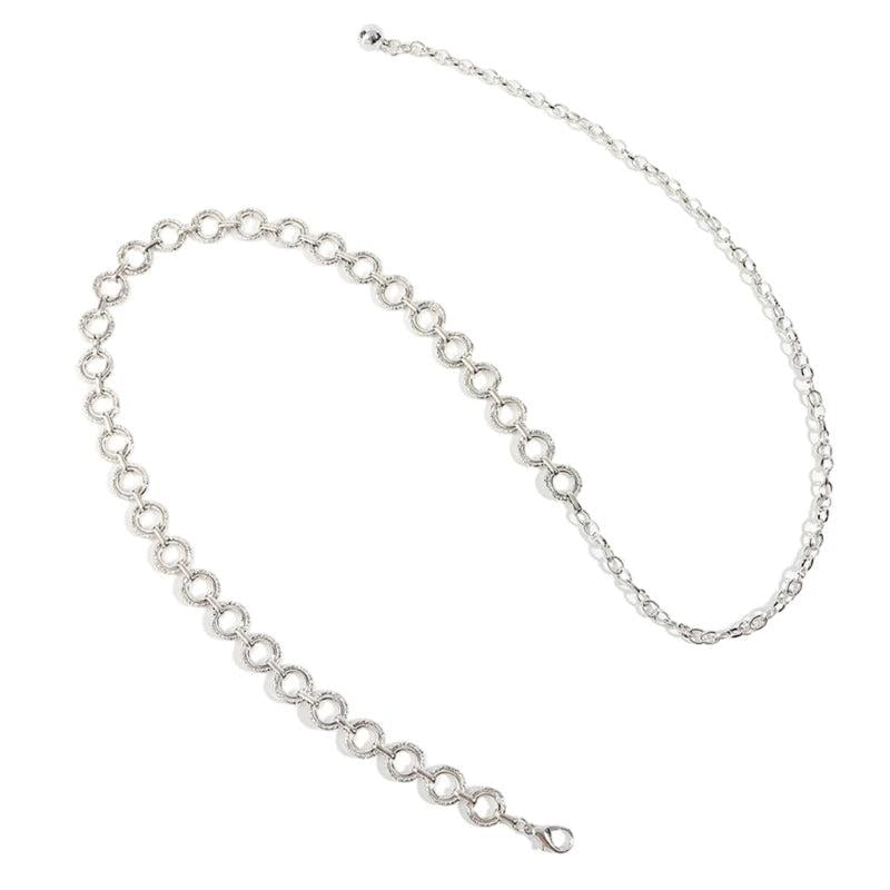 Metal Rings Loop Belt Waist Chain Metal Chain Belt Body Chain Dress Waist Chain