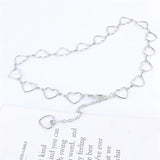 Silver Metal Heart Women Waist Chain Belts Dress Waistband