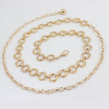Long Tassel Round Ring Dress Waist Belts Metal Chain Belt Waistband