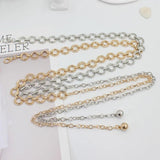 Long Tassel Round Ring Dress Waist Belts Metal Chain Belt Waistband