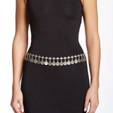 Women Waist Chain Hook Belt with Tassels Metal Belts Body Waistbands