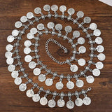 Women Waist Chain Hook Belt with Tassels Metal Belts Body Waistbands