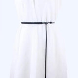 Woven Braided Thin Waistband Strap Extended Tassel Waist Chain