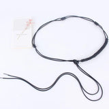 Woven Braided Thin Waistband Strap Extended Tassel Waist Chain