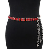 Faux Crystal Women Chain Belt Sparkling Waist Chain