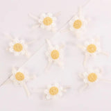 20Pcs Sunflower Bow Flower DIY Craft Appliques Sewing Hairpin Decoration