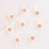 20Pcs Sunflower Bow Flower DIY Craft Appliques Sewing Hairpin Decoration
