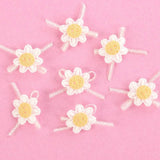 20Pcs Sunflower Bow Flower DIY Craft Appliques Sewing Hairpin Decoration