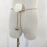 Flower Waist Chain Accessories for Women Dress Jeans Chain Belt