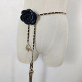 Flower Waist Chain Accessories for Women Dress Jeans Chain Belt