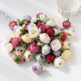 100Pcs Artificial Flowers Wedding Decoration Christmas Headdress Wrist Flower