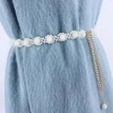 Pearl Waist Chain Belt for Women Dress Accessories