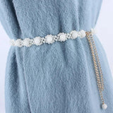 Pearl Waist Chain Belt for Women Dress Accessories