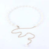 Pearl Waist Chain Belt for Women Dress Accessories
