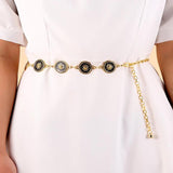 Celestial Sun Metal Waist Chain Boho Retro 90s Wedding Sash