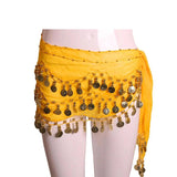 Cheap Belly Dance Hip Scarf 3-layer Belt 98pcs Coins Waist Chain Wrap