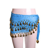 Cheap Belly Dance Hip Scarf 3-layer Belt 98pcs Coins Waist Chain Wrap