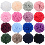 5Pcs Burnt Edge Rose Camellia Flower Heads DIY Hairpin Brooch