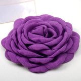 5Pcs Burnt Edge Rose Camellia Flower Heads DIY Hairpin Brooch