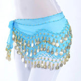 Women Belly Dance Hip Scarf Lady Belt Skirt Bellydance Coins Waist Chain