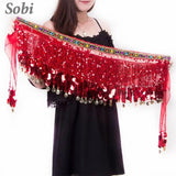 Sequin Tassel Belly Dance Waist Chain Performance Costume Hip Scarf