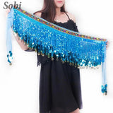 Sequin Tassel Belly Dance Waist Chain Performance Costume Hip Scarf