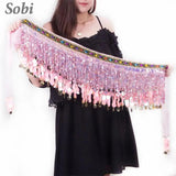 Sequin Tassel Belly Dance Waist Chain Performance Costume Hip Scarf