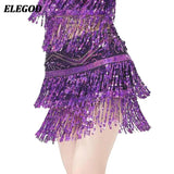 Sequins Belly Dance Hip Scarf Skirt Tassel Waist Chain Indian Dance Costume