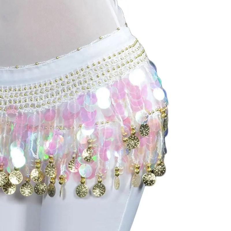 Sequin Tassel Belly Dance Waist Chain Hip Scarf Dancer's Accessories