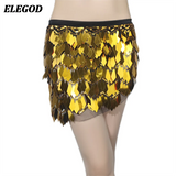 Sexy Belly Dance Waist Chain Halloween Hip Scarf Sequins Mini Belt