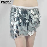Sexy Belly Dance Waist Chain Halloween Hip Scarf Sequins Mini Belt