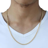 Men's 4.5mm Cuban Link Chain Necklace Gift For Men