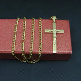 Stainless Steel Cross Necklace for Women 60/70CM Chain Pendant