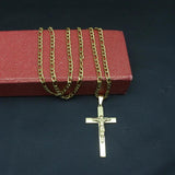 Stainless Steel Cross Necklace for Women 60/70CM Chain Pendant